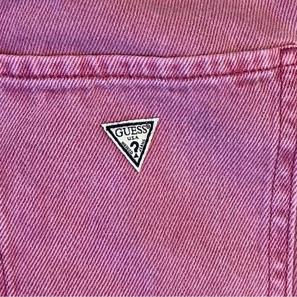 Guess Mauve Purple Pink Denim Wide Leg High Rise Pants 25 - Picture 8 of 9
